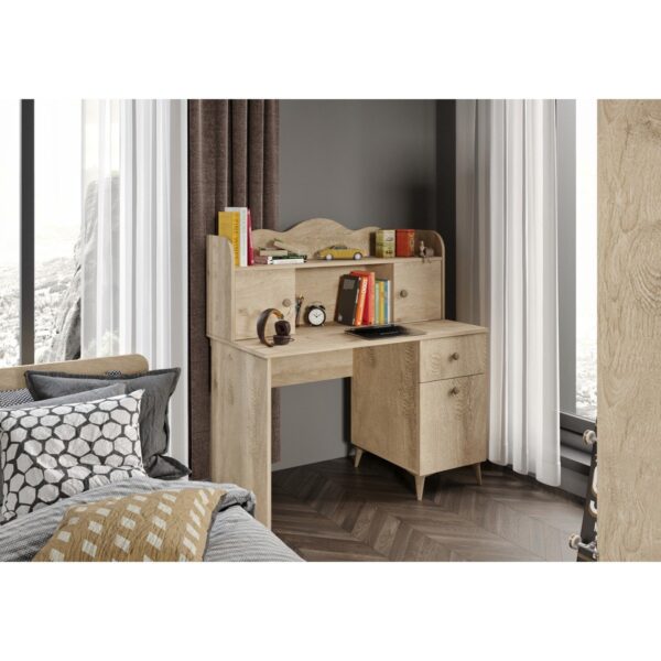 Kzn Home Akasya Modern Genç Odası Takımı Meşe – 4 Parçalı ve Tamamı 1. Kalite Mdf