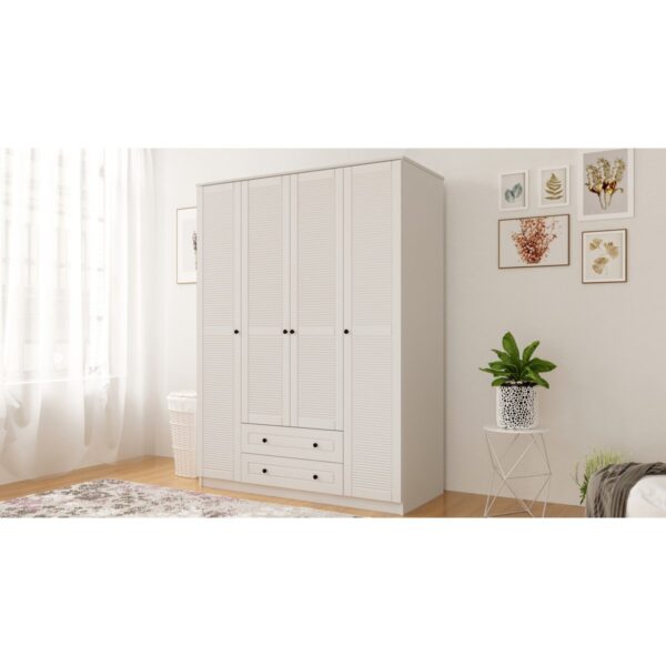 Rabi Mobilya Diva Country 4 Kapak 2 Çekmeceli Gardırop