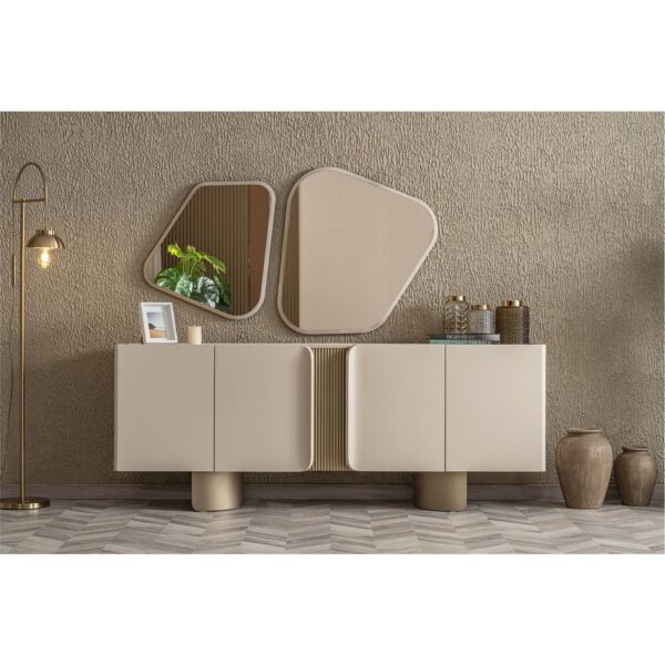 Alanya Yemek Odası Modern Tasarım MDF Malzeme 195x95x76 cm Boyutlarıyla
