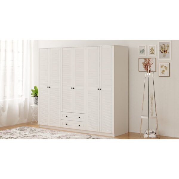 Rabi Mobilya Diva Country Mega 6 Kapak 2 Çekmeceli Gardırop