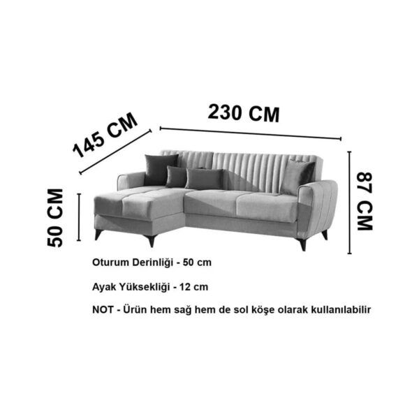 Nikshop Nice Köşe Koltuk Takımı – Krem