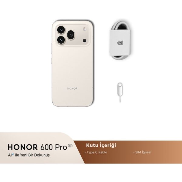 Honor 600 Pro 5G 512 GB 12 GB Ram (Honor Türkiye Garantili) Altın Beyazı