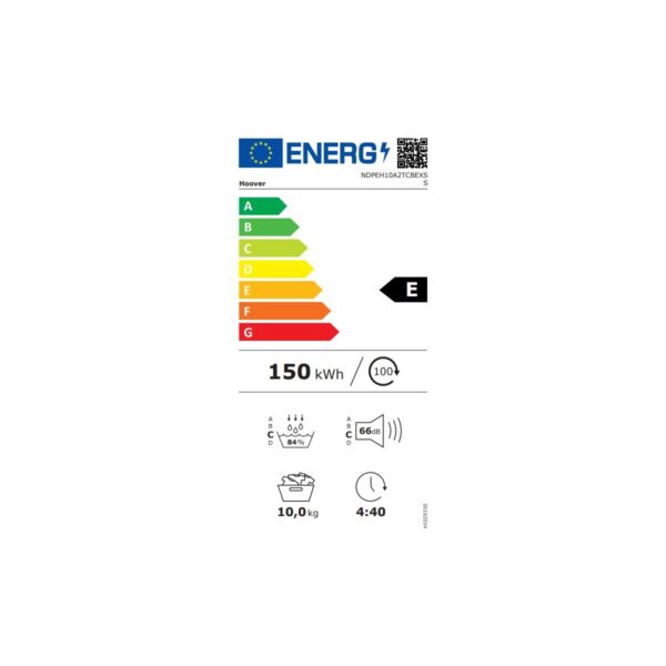 Hoover NDPEH10A2TCBEXSS 10 kg Wi-Fi Bağlantılı Isı Pompalı Kurutma Makinesi