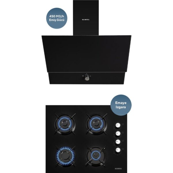 Kumtel Siyah 2 li Set (Ocak – Davlumbaz)