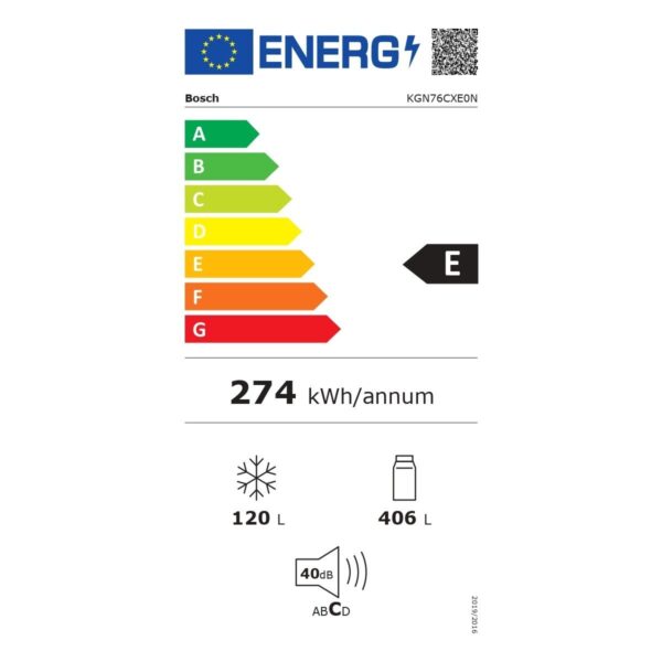 Bosch KGN76CXE0N Kombi Tipi Alttan Donduruculu Buzdolabı 526 L C Enerji Sınıfı Nofrost Özellikli