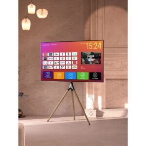 Şövalye Tipi Tv Standı 45"-65" | Ahşap & Metal | 180° Döner | 32 kg Taşıma Kapasiteli