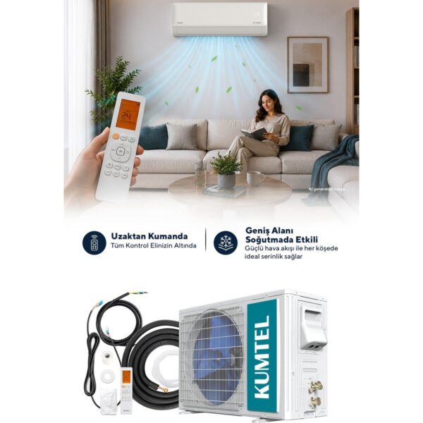 Kumtel Hinoki KMSAC-12 12.000 Btu A++ Inverter Duvar Tipi Split Klima (Montaj Dahil)
