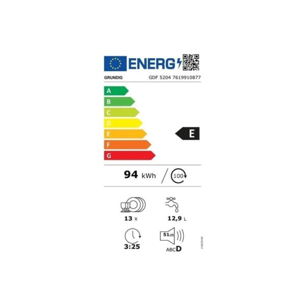 Grundig GDF 5204 13 Kişilik E Enerji Sınıfı 5 Programlı Bulaşık Makinesi