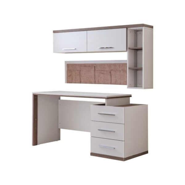 Setay Milano Genç Odası – 3 Kapaklı Aynalı Dolap, Karyola, Komodin, Çalışma Masası, Şifonyer, Kitaplık