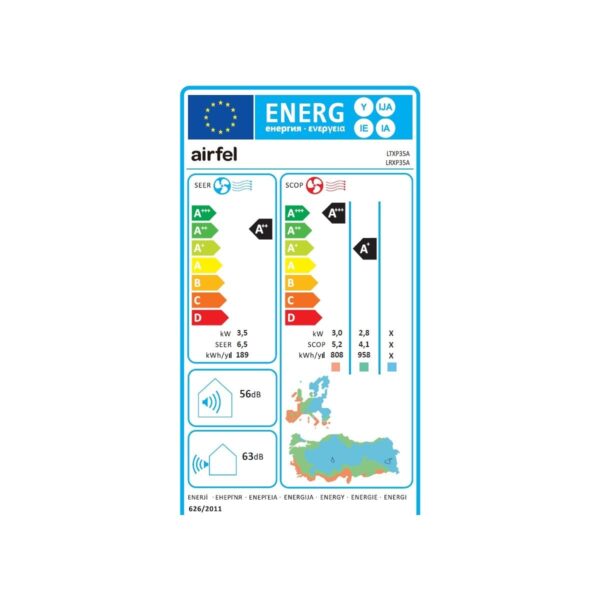 Airfel Vista LTXP35A A++ 12000 BTU İnverter Duvar Tipi Split Klima