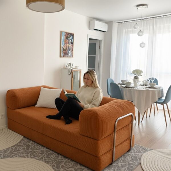 90X180 Kanepe – Fitilli Kadife Yıkanır Silinir Pratik Yer Yatağı 90X180CM