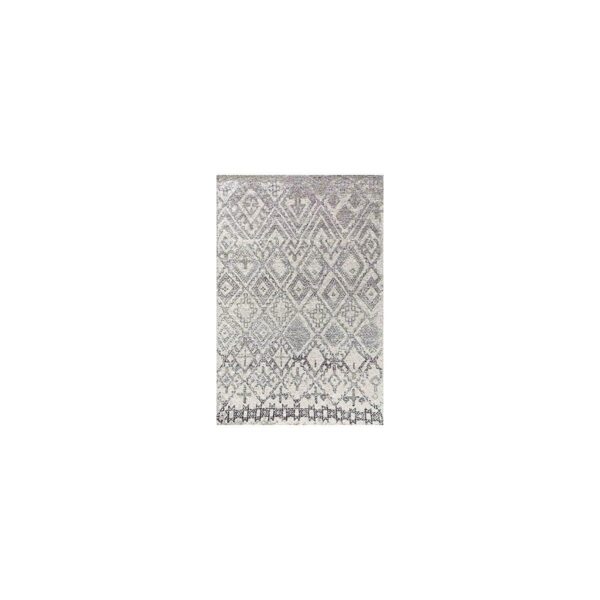 Trendy Pazars Dizayn Blackshade Desenli Kadife Pamuk Tabanlı Yıkanabilen Kaydırmaz Antibakteriyel Salon Halısı 200X300