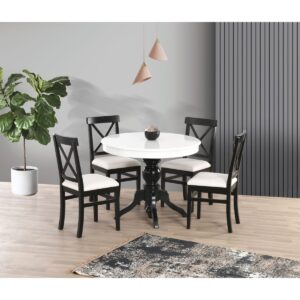 Yuvaset Home Uyar (Sadece Masa) Beyaz 100*100+30 Fiskos Açılır Lake Masa